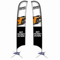 17' Razor Sail Sign Kit Double-Sided w/Scissor Base